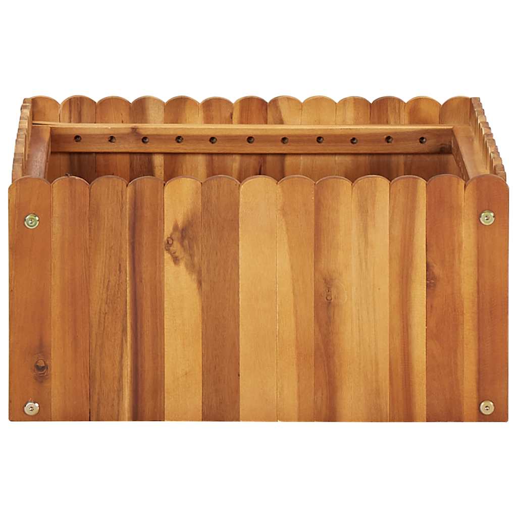 Arriate De Madera Maciza De Acacia 50x50x25 Cm_0