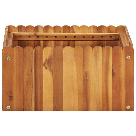 Arriate De Madera Maciza De Acacia 50x50x25 Cm_0
