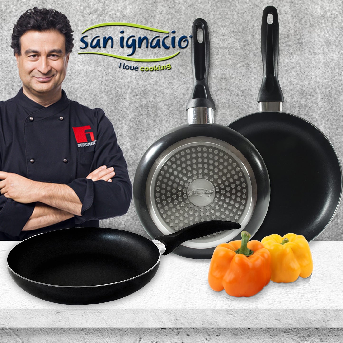 Set San Ignacio: Juego De Tres Sartenes + Batería De Cocina 8 Piezas_3