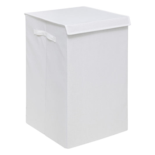 Cesta De Ropa Colors 74l Mdf Y Poliéster Blanco Algodón_0