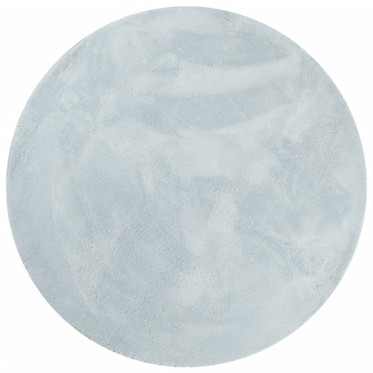 Vidaxl Alfombra De Pelo Corto Suave Lavable Huarte Azul Ø 80 Cm_0