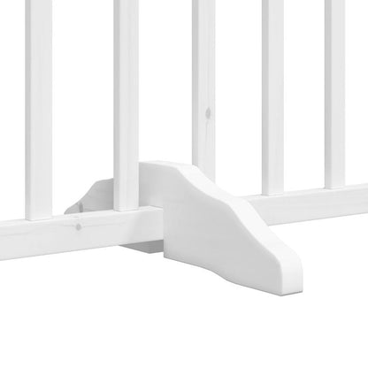 Vidaxl Puerta De Perros Plegable 12 Paneles Madera Álamo Blanca 960 Cm_5