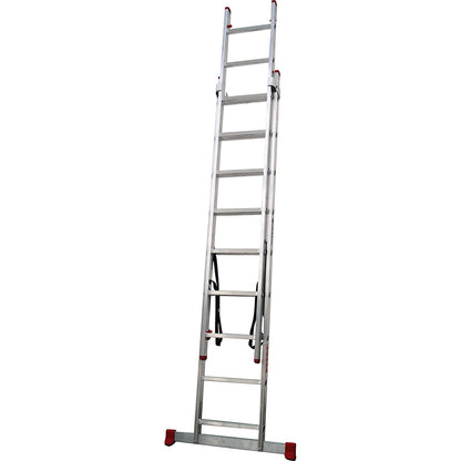 Escalera Aluminio Extensible Doble - 14 Peldaños 4x4_0