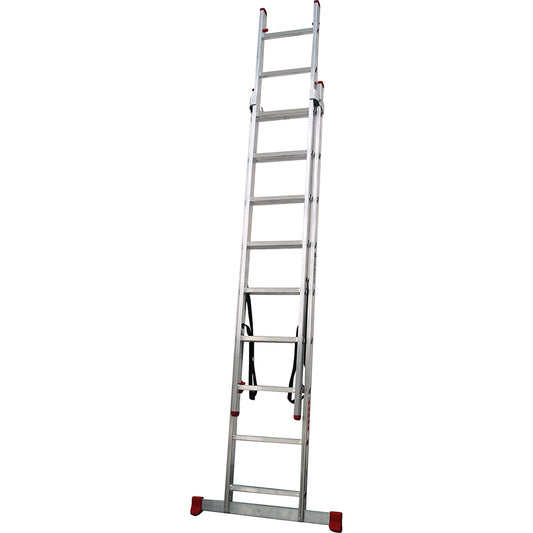 Escalera Aluminio Extensible Doble - 14 Peldaños 4x4_0