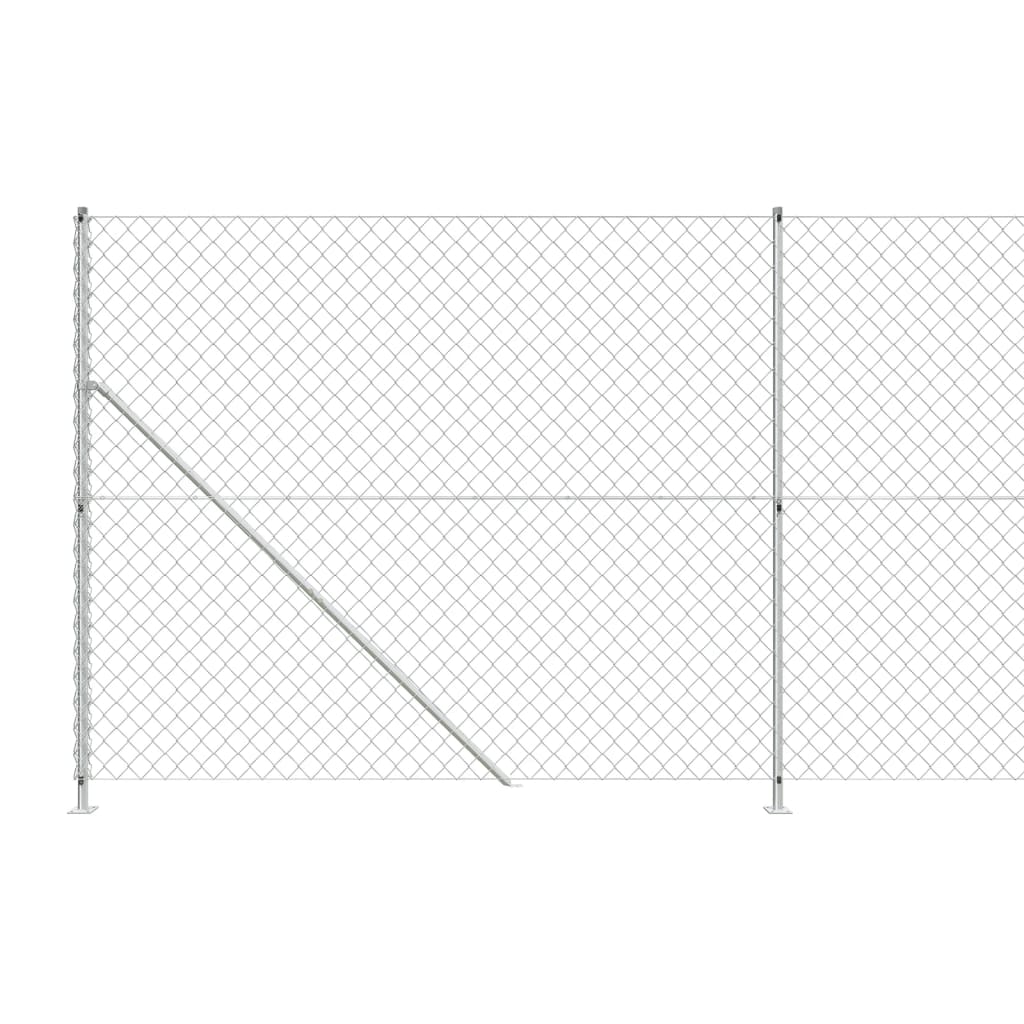 Cerca De Alambre Con Brida Plateada 2x10 M / Vetonek_2