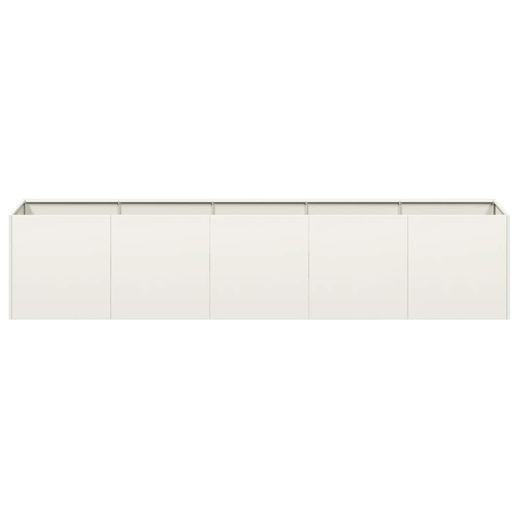 Jardinera De Acero Laminado En Frío Blanco 200x40x40 Cm_3