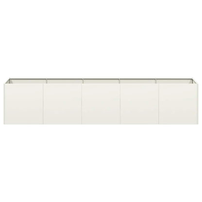 Jardinera De Acero Laminado En Frío Blanco 200x40x40 Cm_3