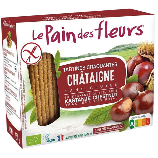 Tosta Crocante de Castanha Biológica Le pain de fleurs 150 g