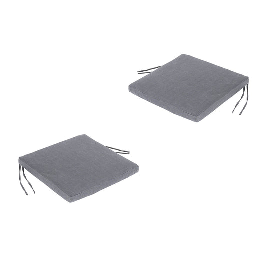 Pack 2 Cojines Para Sillas Y Sillones De Jardín Color Lux Antracita, Tamaño 44x44x5 Cm, Repelente Al Agua, Desenfundable_0