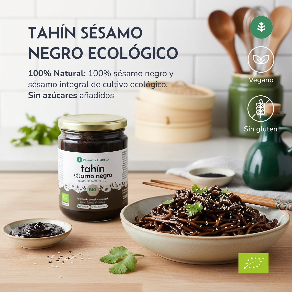 Tahín Sésamo Negro ECO Planeta Huerto 350 g