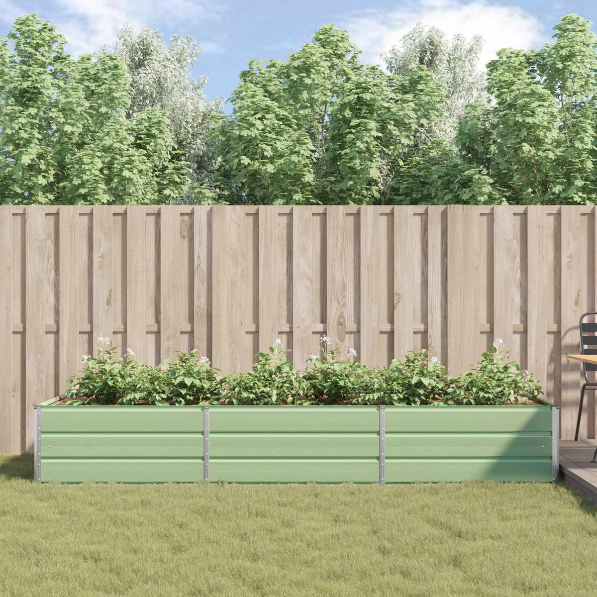 Jardinera Verde Pastel 290 X 100 X 45 Cm Acero Galvanizado_3