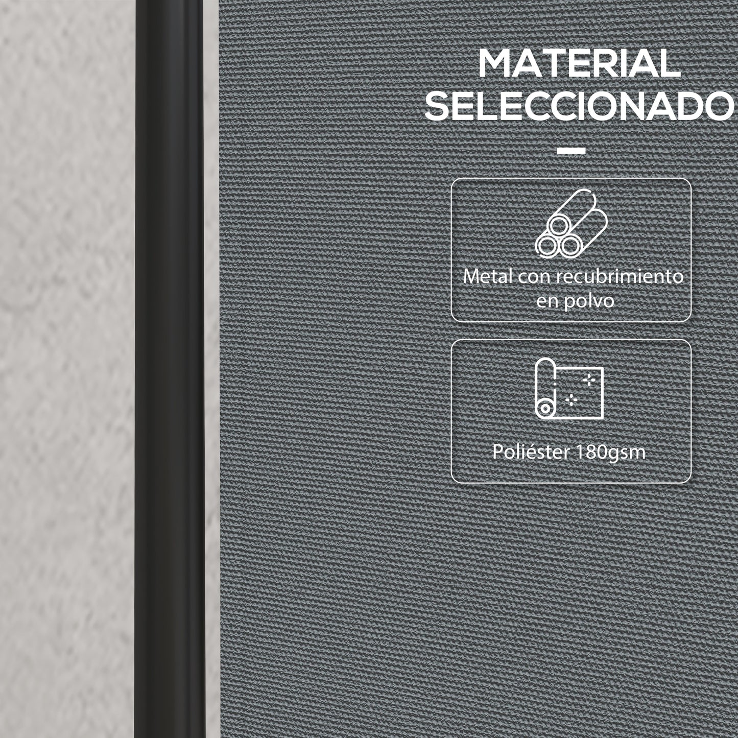 Outsunny Biombo Separador De Ambientes De 4 Paneles Plegable 223x170 Cm Gris_3