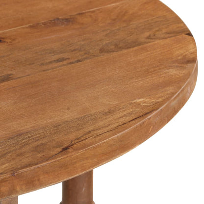 Mesa De Comedor Redonda De Madera Maciza De Mango 110x76 Cm_4