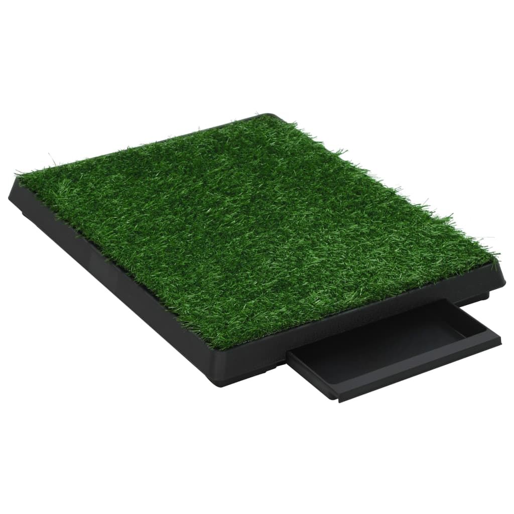 Vidaxl Inodoro Mascotas Con Bandeja Césped Artificial Verde 63x50x7 Cm_3