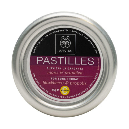 Pastilhas para a dor de garganta com amora e própolis 45 g
