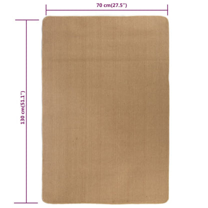 Vidaxl Alfombra De Yute Con Reverso De Latex Color Natural 80x160 Cm_2