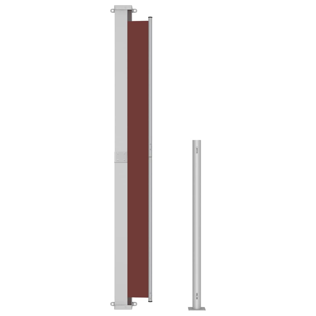 Vidaxl Toldo Lateral Retráctil Para Patio Marrón 220x300 Cm_3