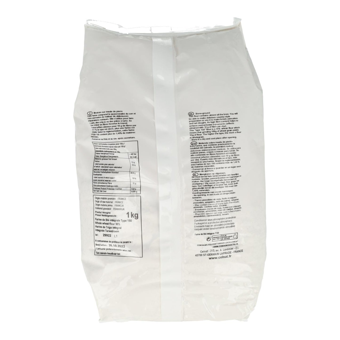 Farinha de Trigo Integral Celnat 1 kg