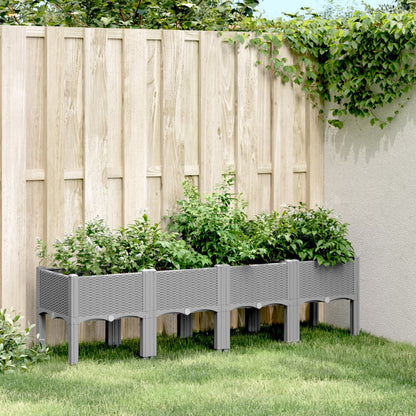 Jardinera Con Patas Pp Gris Claro 160x40x42 Cm_1