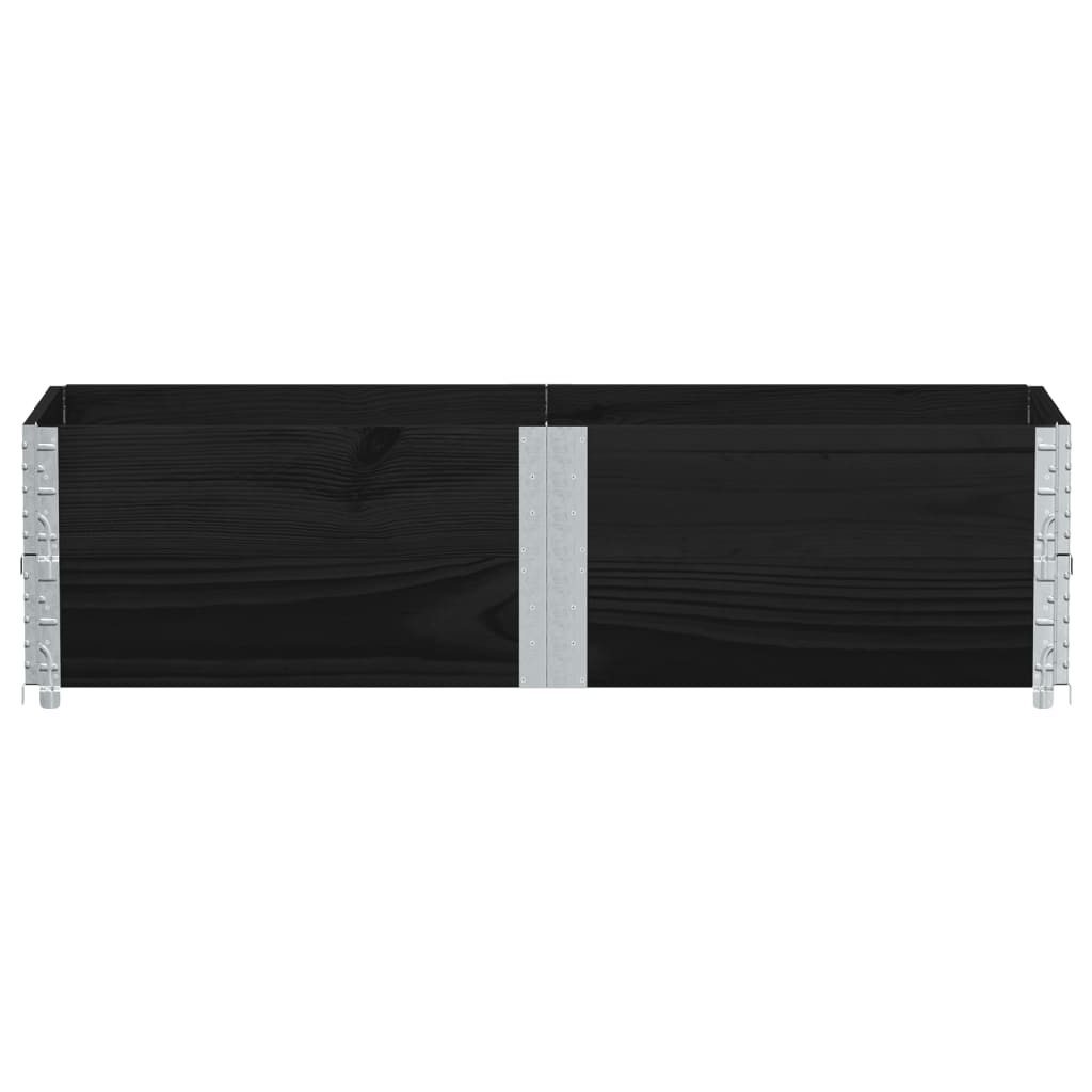 Jardinera De Madera Maciza De Pino Negro 150x50 Cm_2