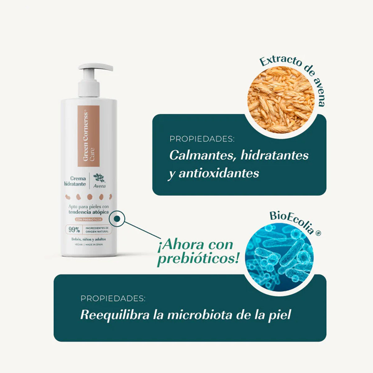 Creme Hidratante de Aveia Green Cornerss Care 280 ml