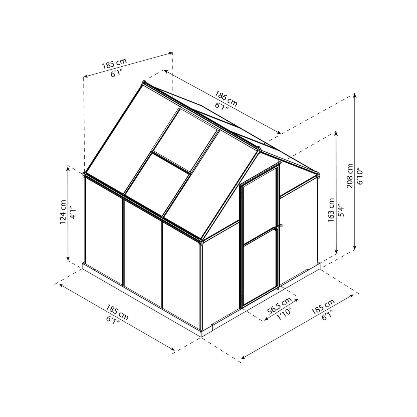 Estufa Mythos 186x185x208 cm verde 