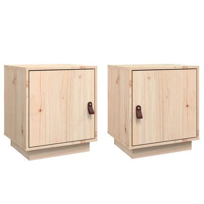 Mesitas De Noche 2 Uds Madera Maciza De Pino 40x34x45 Cm_0