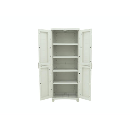 Roupeiro 4 Prateleiras 70 cm Space Saver Plastiken Bege