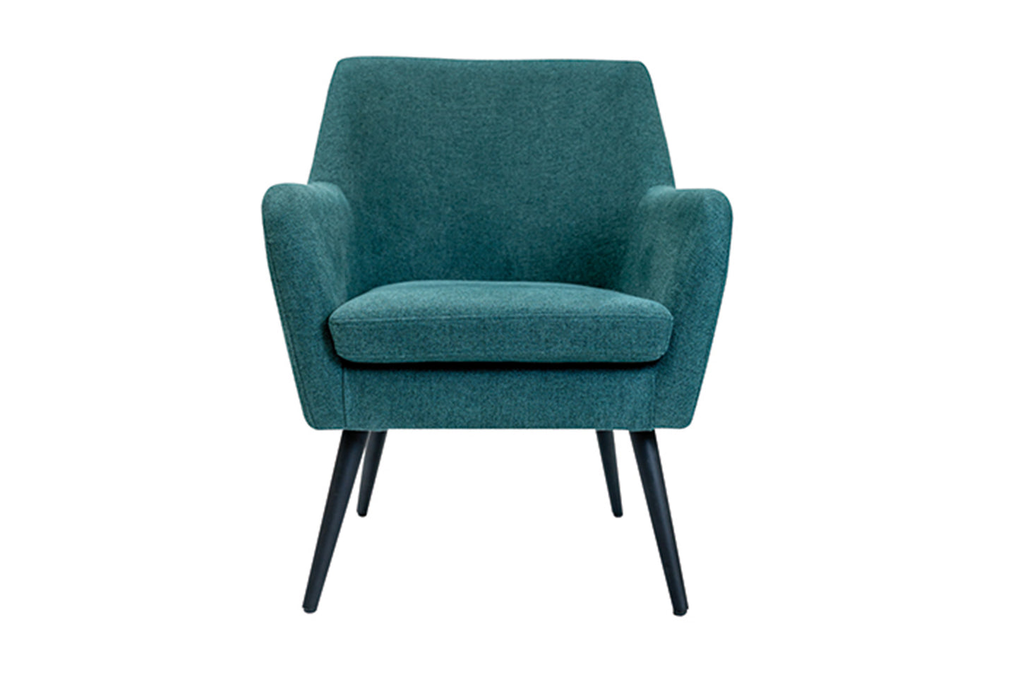 Sillón Lounge Oficina, Dormitorio, Salón Tela Verde Negro Pata De Madera Tropical 68x70x82cm- Muebles De Salón_1