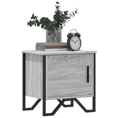 Mesitas De Noche 2 Uds Madera Ingeniería Gris Sonoma 40x30x40cm_2