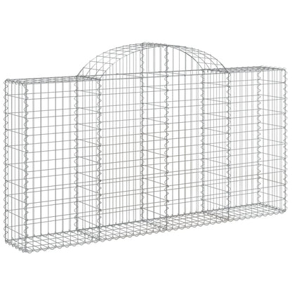 Cestas De Gaviones 6 Uds Forma De Arco Hierro 200x30x100/120 Cm_2