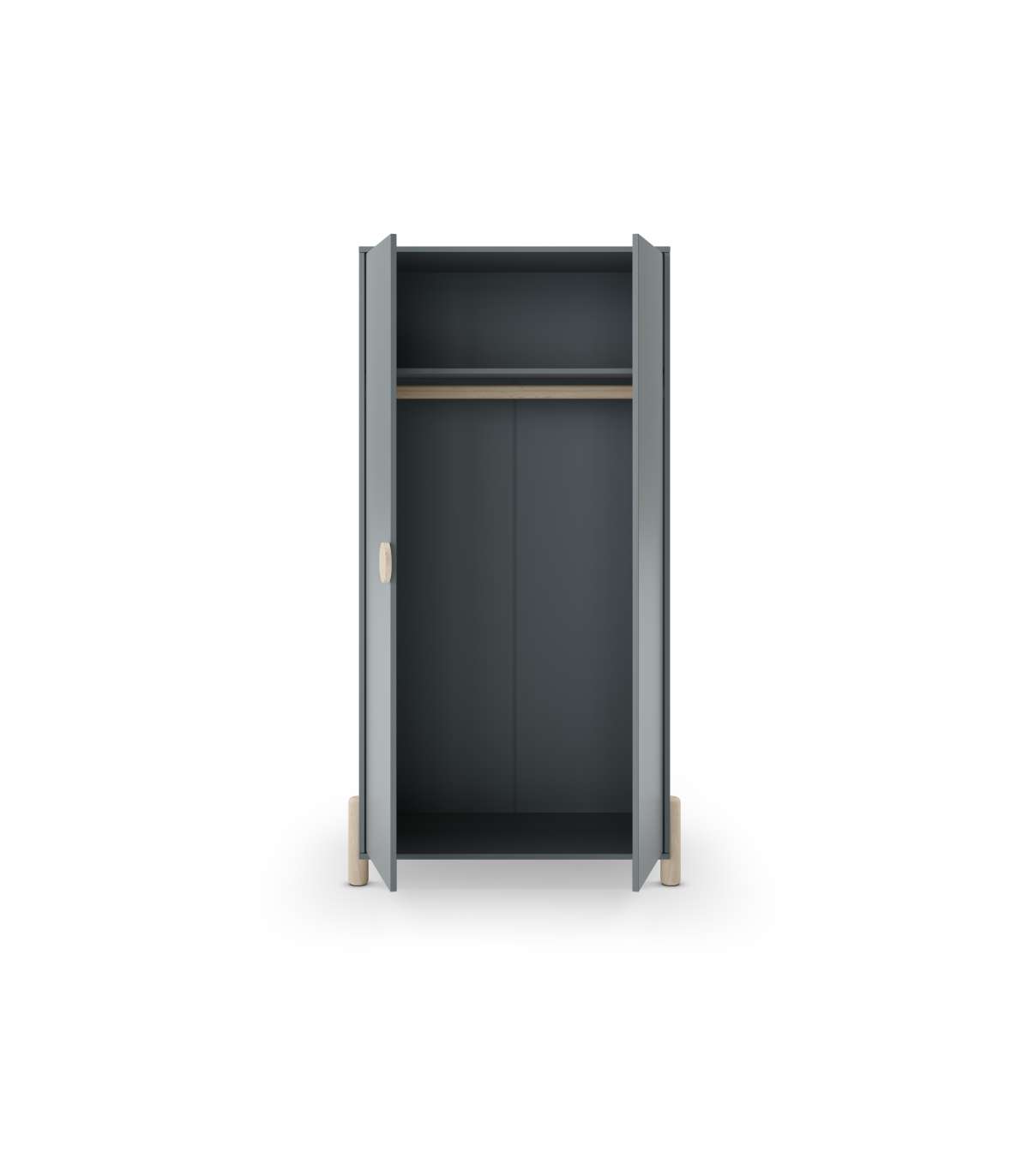 Armario 2 Puertas Abatible Emma Acabado Verde Kaki/cera Blanca, 92.8cm(ancho) 45cm(fondo)_2