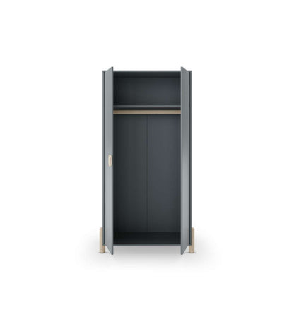 Armario 2 Puertas Abatible Emma Acabado Verde Kaki/cera Blanca, 92.8cm(ancho) 45cm(fondo)_2