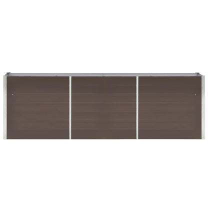 Arriate De Jardín De Acero Galvanizado Marrón 240x40x77 Cm_3