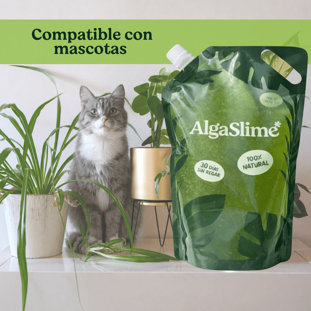 Gel de Riego para Plantas con Microalgas Vivas AlgaSlime 1l