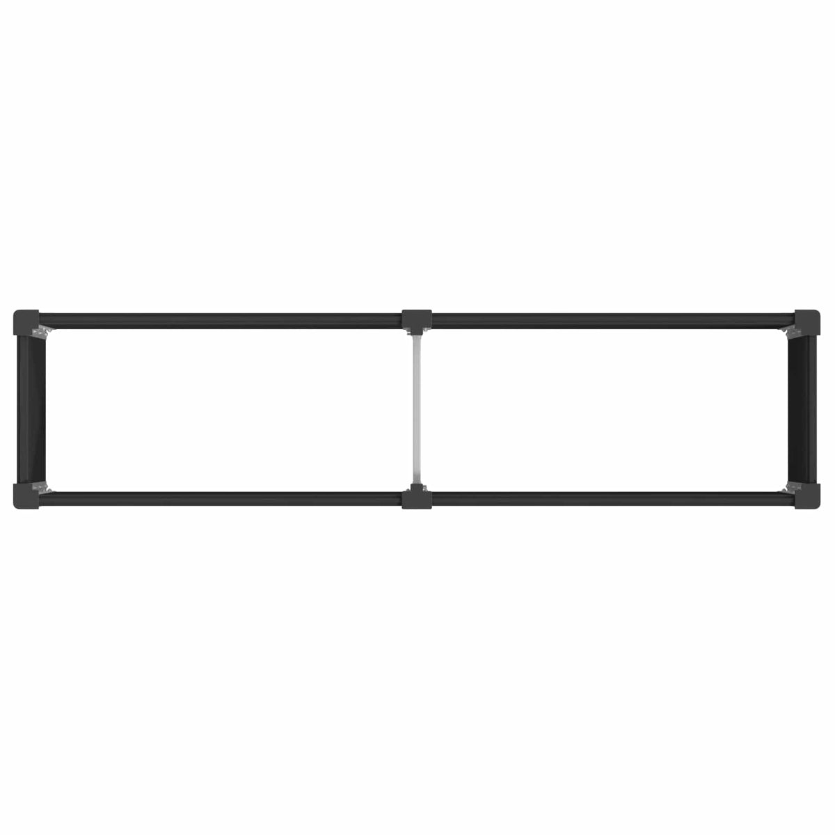 Arriate Elevado Negro 200 X 50 X 91 Cm Wpc Y Aluminio_4