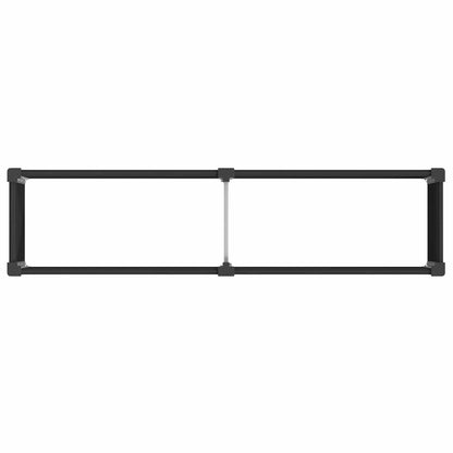 Arriate Elevado Negro 200 X 50 X 91 Cm Wpc Y Aluminio_4