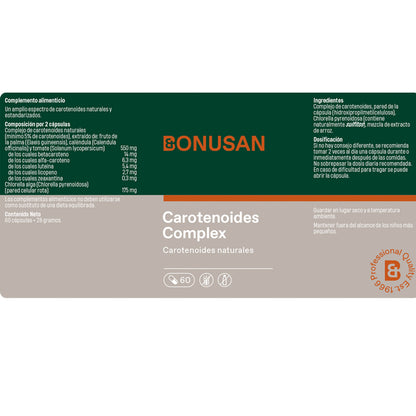 Complexo Carotenoide 60 Cápsulas Vegetais Bonusan