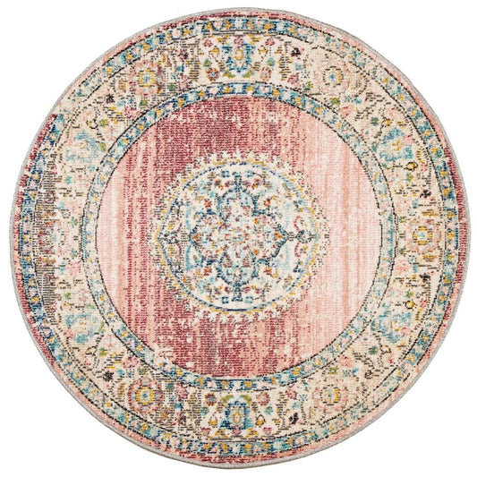 Vidaxl Alfombra De Interior/exterior Diseño Vintage Arbizu Ø 200 Cm_0