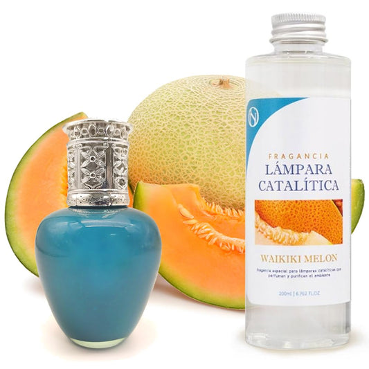 Lámpara Catalítica Aqua Marina + Aroma Waikiki Melon 500ml - Elimina Malos Olores, Perfuma Y Mejora La Calidad Del Aire_0