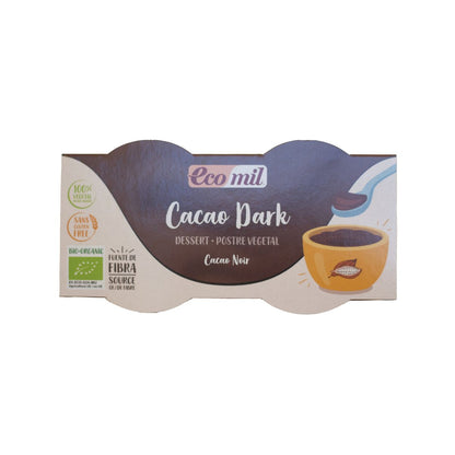 Sobremesa de Cacau Amargo Biológico Ecomil 2 unidades de 125 g