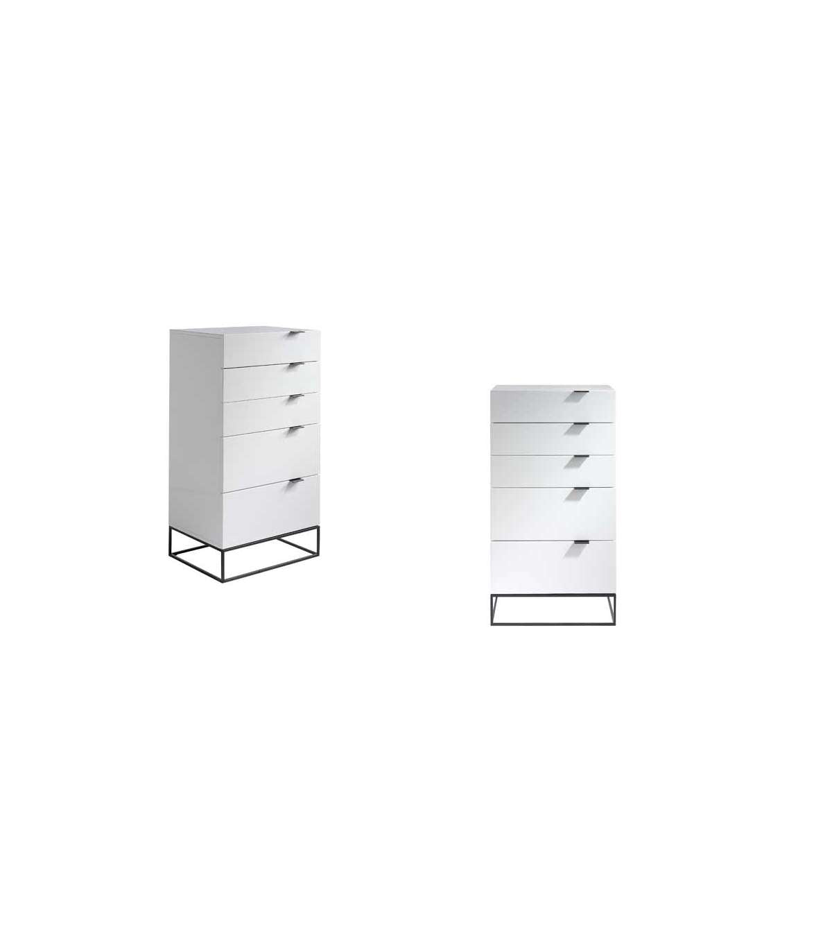 Sinfonier 5 Cajones Modelo Norma Acabado Blanco Brillo 59.5 X 46 X 120 Cm (largo X Ancho X Alto)_1