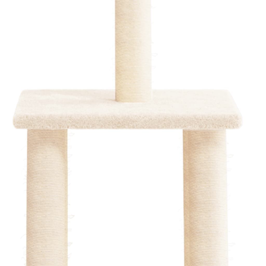 Vidaxl Rascador Para Gatos Con Postes De Sisal Color Crema 85,5 Cm_3