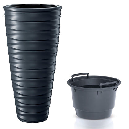 Maceta Freze 56l., Con Depósito, Dimensiones (mm) 383x383x765, Color Antracita_2