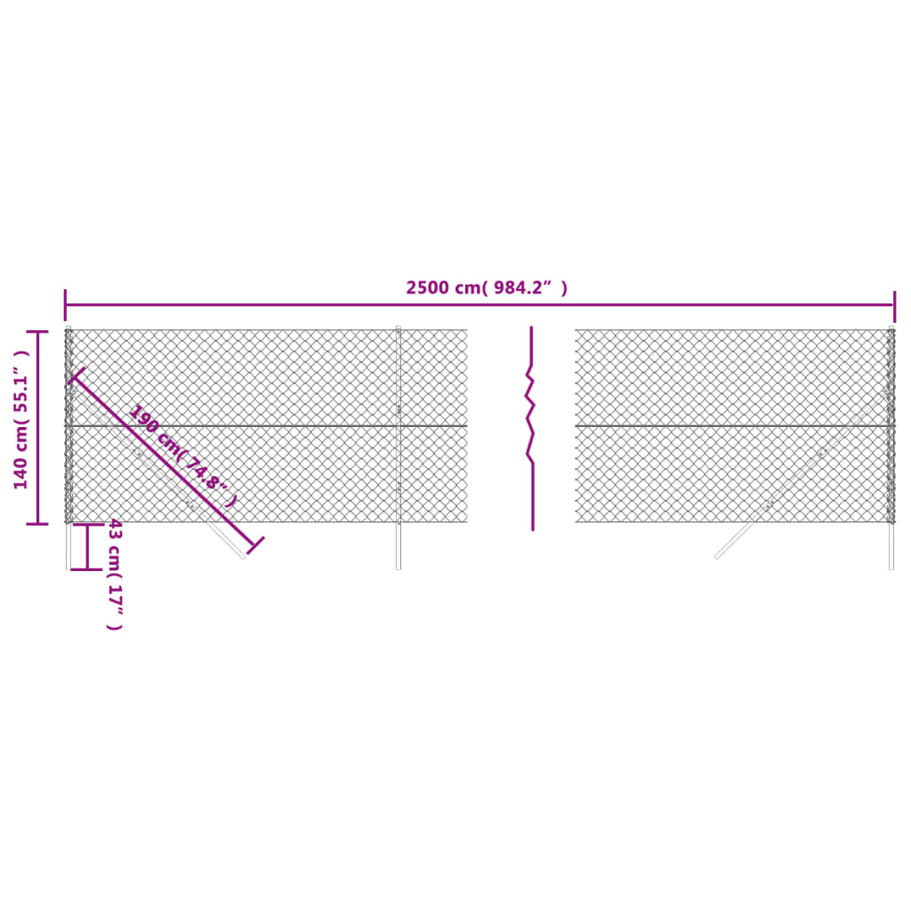 Cerca De Alambre Gris Antracita 1,4x25 M / Vetonek_4