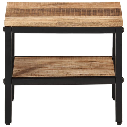 Mesa De Centro De Madera Maciza De Mango Rugosa 35x35x30 Cm_0