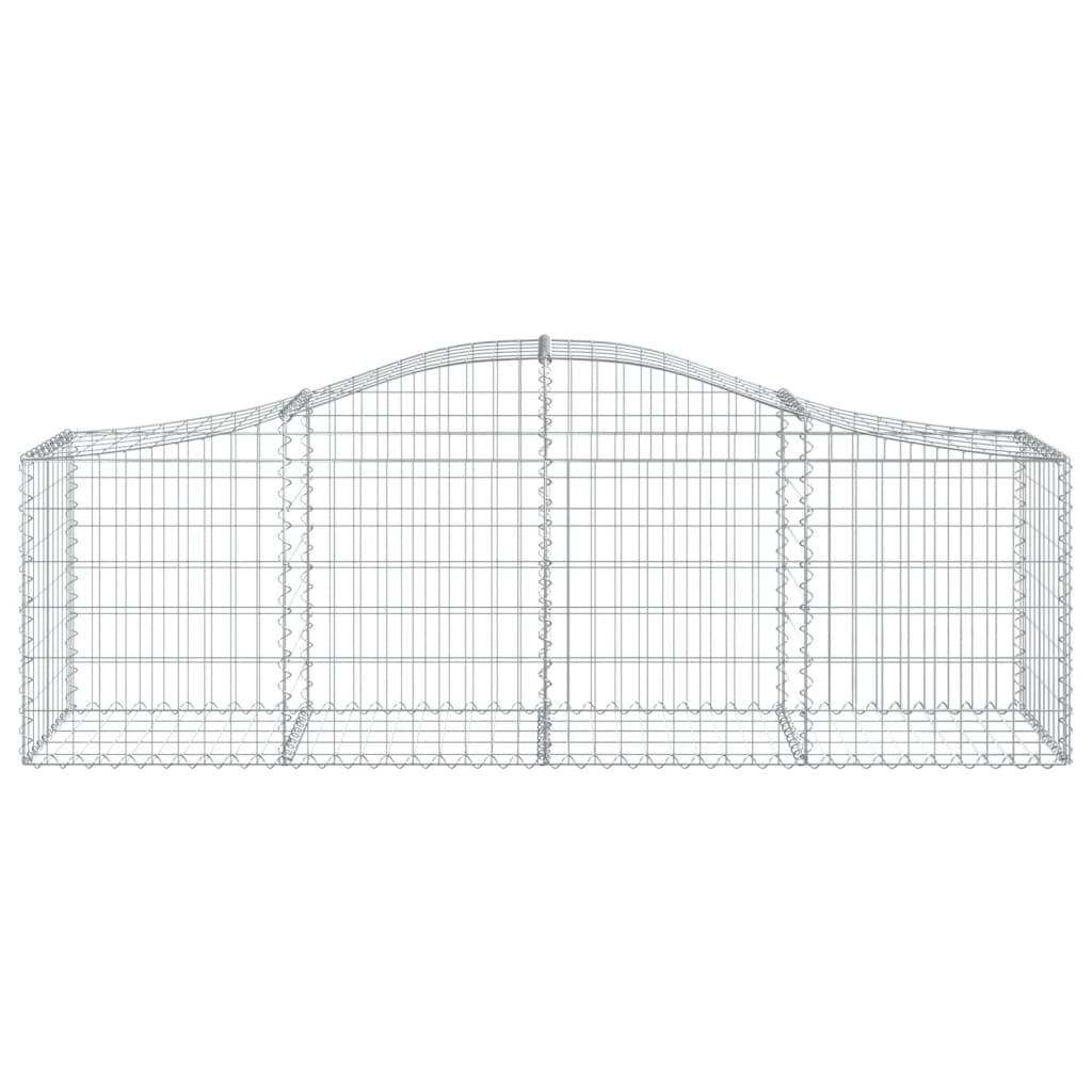 Cestas De Gaviones 12 Uds Forma De Arco Hierro 200x50x60/80 Cm_3