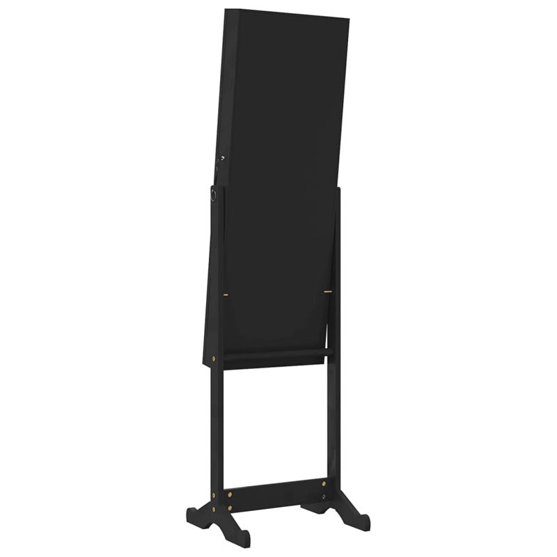 Vidaxl Espejo Con Joyero De Pie Negro 42x38x152 Cm_5