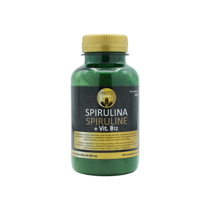 PHYTOFARMA Spirulina + vitamina B12 300 comprimidos 400 mg
