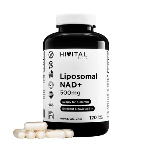 NAD+ Liposomal 500 mg Hivital 120 cápsulas veganas